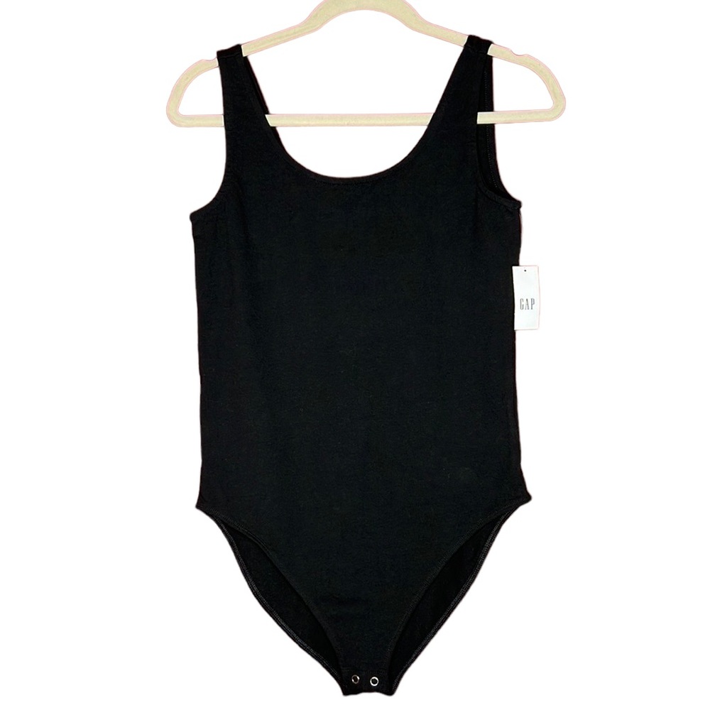 NWT Gap Black Scoop-neck Form Fitting Tank Top Bodysuit Size M